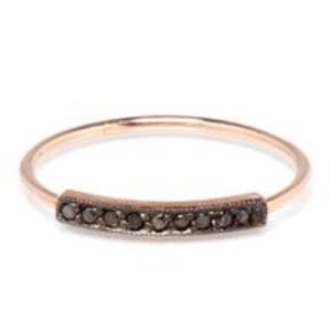 Zoe Chicco 14k Rose Gold Black Diamond Ring